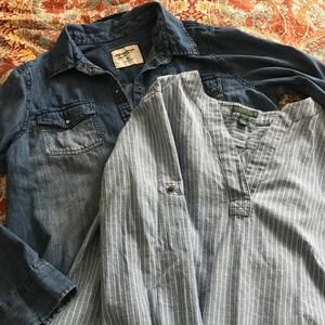 Lot of 2 Denim Tops